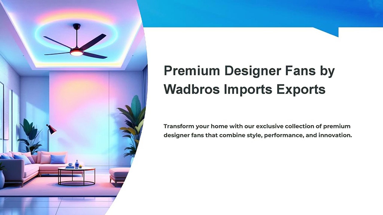 Top Premium Designer Fans and Exhaust Fans for Luxury Home