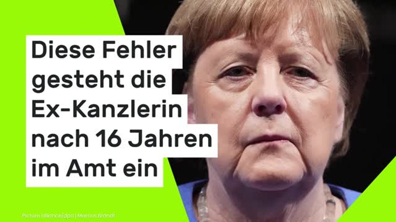 Diese Fehler gesteht die Ex-Kanzlerin nach 16 Jahren im Amt ein