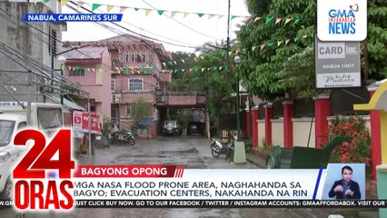 Mga nasa flood prone area, naghahanda sa bagyo; evacuation centers, nakahanda na rin | 24 Oras