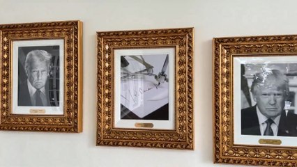 Trump quita el retrato de Biden de la Casa Blanca y lo sustituye por la foto de un 'autopen'