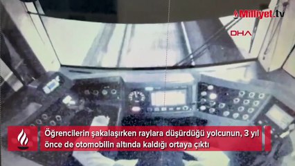 Raylara düşen yolcu, 3 yıl önce de otomobilin altında kalmış