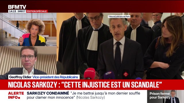 Condamnation de Nicolas Sarkozy: Une faute de l'autorité judiciaire qui dessert la cause de la justice , affirme Geoffroy Didier (LR)
