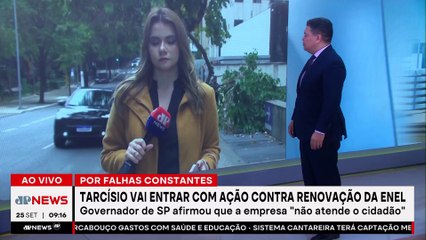 Tarcísio vai entrar com ação contra renovação da Enel em SP