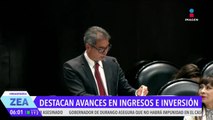 El secretario de Hacienda, Édgar Amador, presenta un balance positivo de la política económica