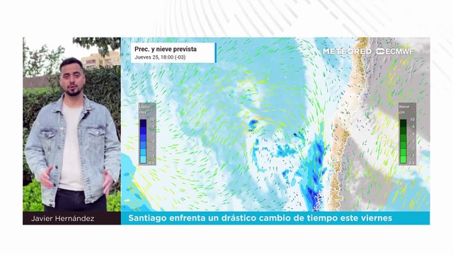Santiago enfrenta un drástico cambio de tiempo este viernes