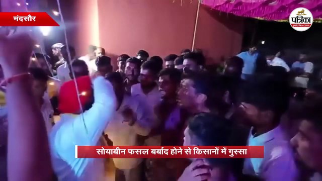 सोयाबीन फसल बर्बाद होने से किसानों में गुस्सा