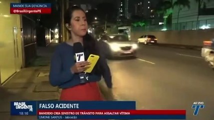 Bandido cria sinistro de trânsito para assaltar vítima