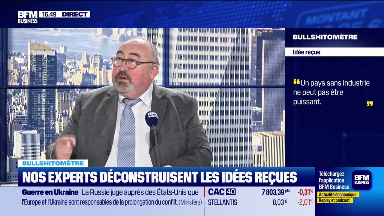 Bullshitomètre : "Un pays sans industrie ne peut pas être puissant" - FAUX répond Emmanuel Lechypre - 25/09