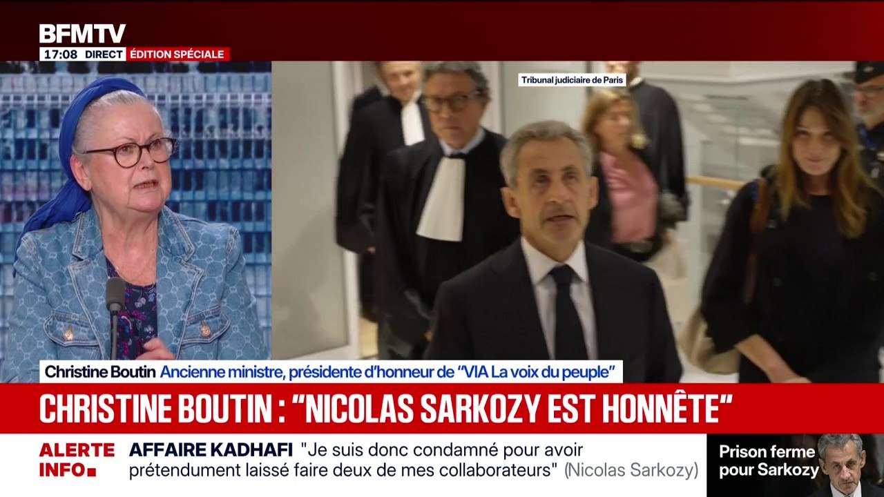 "Ce qui a été dit pour monsieur Sarkozy, c'est l'équivalent de la peine de mort de l'époque", lance Christine Boutin, ancienne ministre