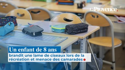Un enfant de 8 ans brandit une lame de ciseaux lors de la récréation et  menace des camarades