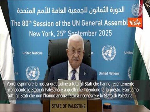 Abu Mazen (Anp): Grazie a chi ha riconosciuto Palestina, esortiamo tutti gli Stati a farlo
