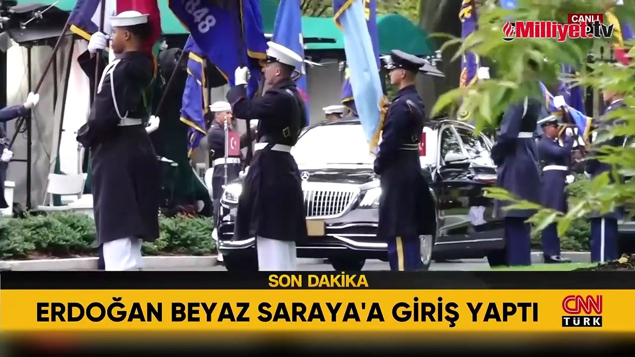 Cumhurbaşkanı Erdoğan, 6 yıl sonra Beyaz Saray'da! Trump kapıda karşıladı, işte ilk görüntü