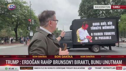 ABD'de canlı yayında 'Free İmamoğlu' yazılı kamyonlar geçti!