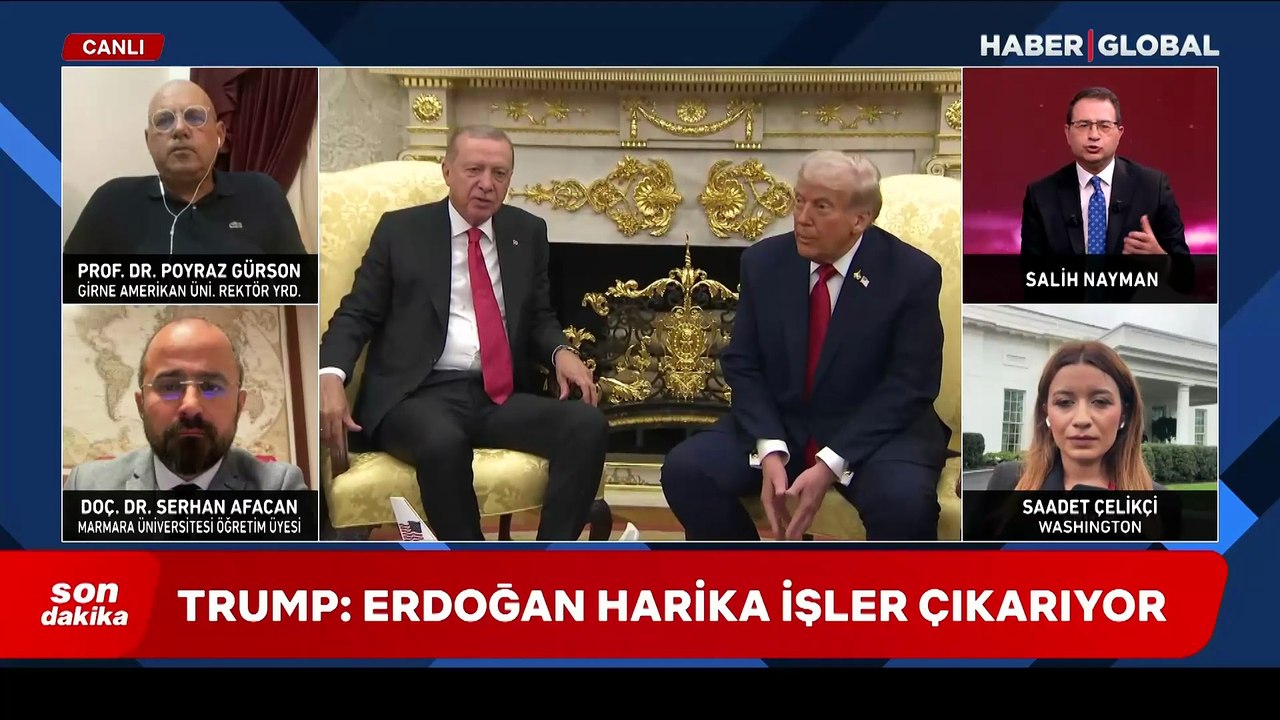 ABD Başkanı Trump'ın taktığı rozet görüşmeye damga vurdu! Cumhurbaşkanı Erdoğan için taktı