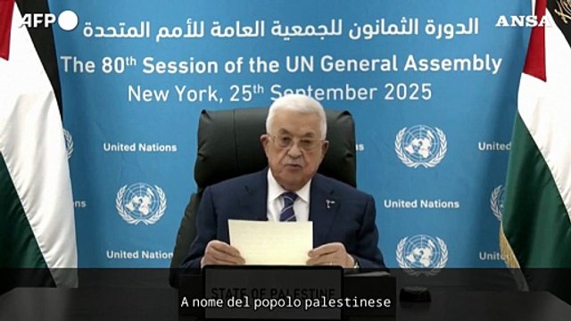 Abu Mazen all'Onu: Tutti gli Stati riconoscano la Palestina