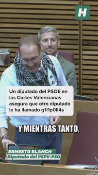 El diputado del PSPV-PSOE en las Cortes Valencianas, Ernesto Blanch, ha denunciado que un diputado de la otra bancada le ha llamado G1l1p0ll4s mientras intervenía en el pleno