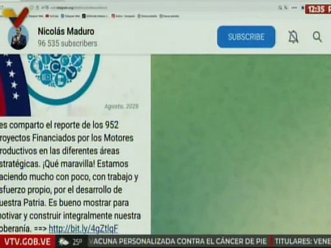 Presidente Nicolás Maduro reporta 952 proyectos nacionales financiados por los Motores Productivos