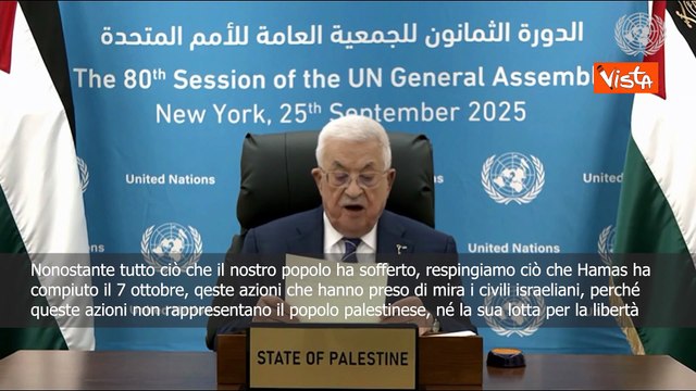 Abu Mazen (Anp): Respingiamo attacco del 7 ottobre, ma Gaza fa parte della Palestina SOTT