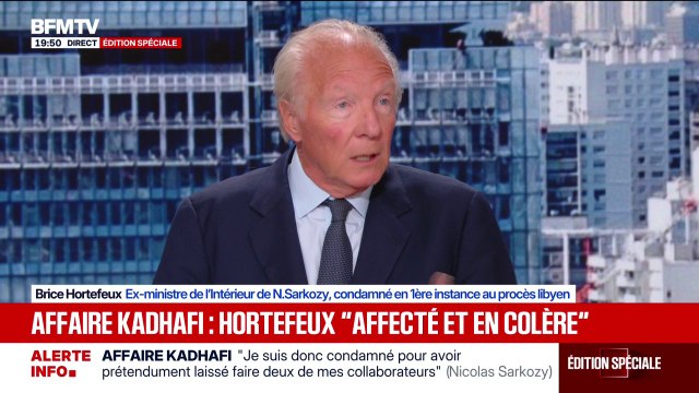 Nicolas Sarkozy condamné: Brice Hortefeux se dit affecté et en colère après sa condamnation