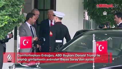 Cumhurbaşkanı Erdoğan, Beyaz Saray'dan ayrıldı