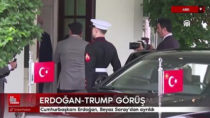 Cumhurbaşkanı Erdoğan, Beyaz Saray'dan ayrıldı