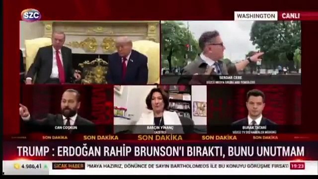 Erdoğan Trump zirvesinde Beyaz Saray önünden Free İmamoğlu kamyonu geçti!