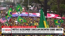 Motta e Alcolumbre cancelam reunião para discutir anistia | TEMPO REAL