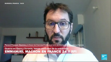 Florent Frasson-Quenoz: 'Macron está usando el peso diplomático en el asunto palestino'