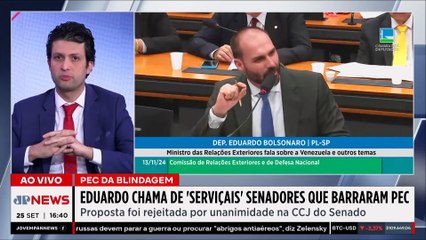 PEC da Blindagem: Eduardo chama senadores de “serviçais” após proposta ser barrada