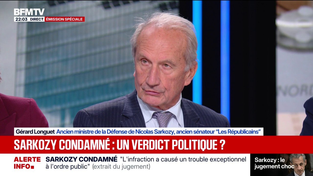 Condamnation de Nicolas Sarkozy: "Je trouve qu'il a manifesté du sang froid", estime Gérard Longuet, ancien ministre de la Défense