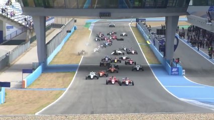 F4 Spanish Championship 2025 Jerez Race 1 Start Przyrowski Costa Big Crash