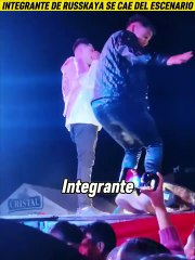 Integrante de Russkaya se cae del escenario