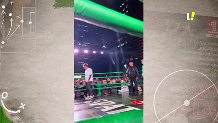 Vai encarar? Popó e Wanderlei Silva fazem encarada tensa durante evento