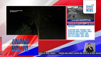 Ilang bayan sa Northern Samar, nawalan ng supply ng kuryente dahil sa Bagyong Opong | Unang Balita