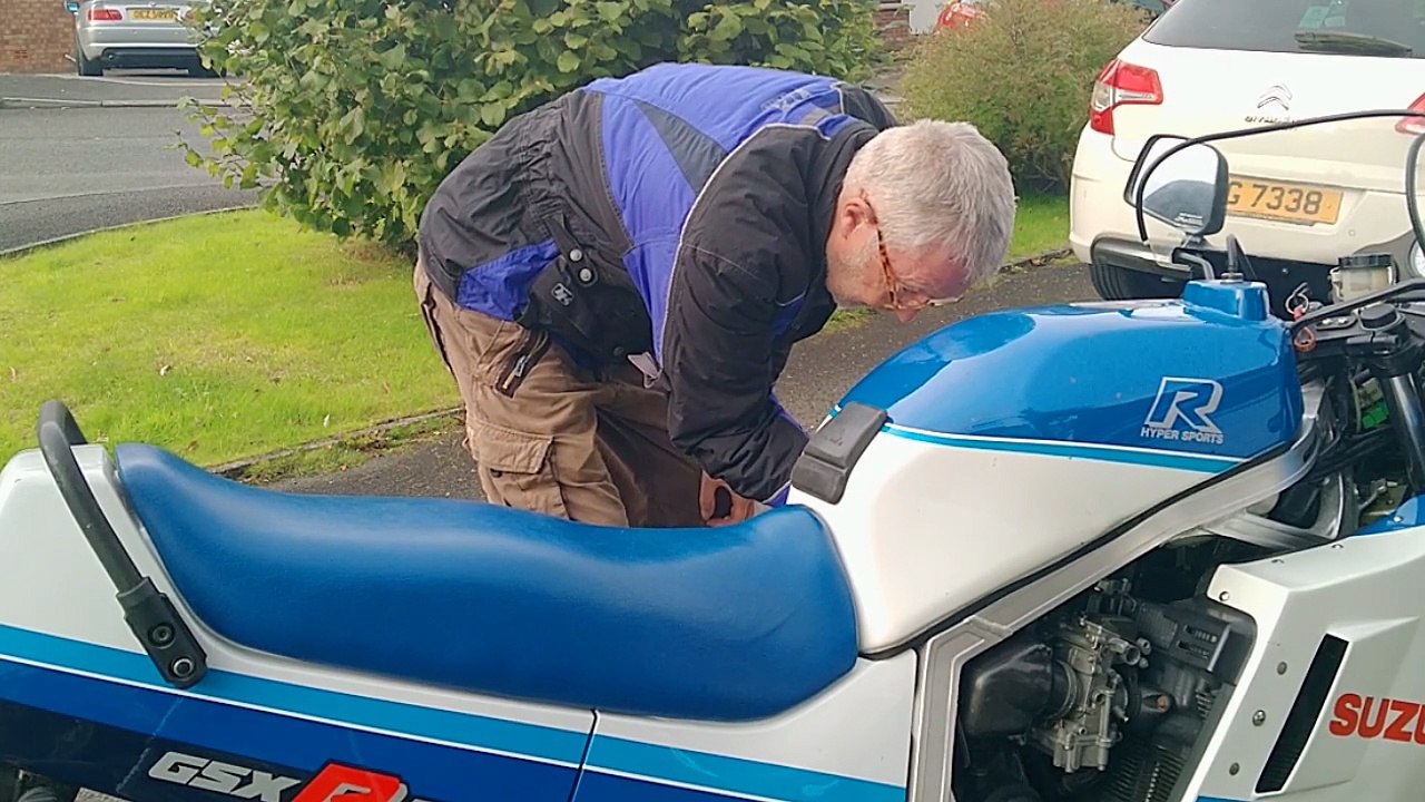 VID20250920172653 This is me coming back from a lap around Carradore Race circuit in Northern Ireland on my GSXR  slabbie Suzuki which would hardly get me home.