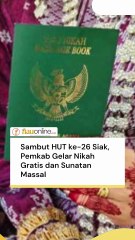 Sambut HUT ke-26 Siak, Pemkab Gelar Nikah Gratis dan Sunatan Massal