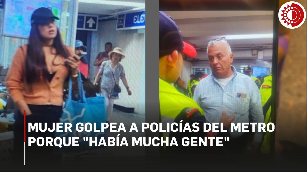 Mujer agrede físicamente a policías del metro, porque "había mucha gente"