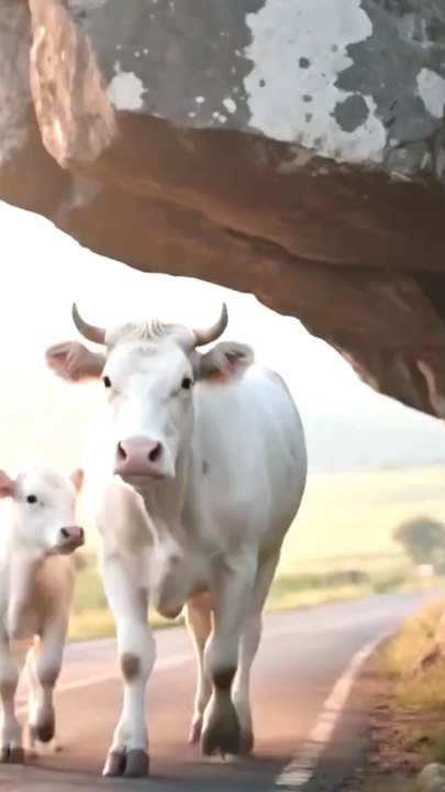 "Himalayan Cow Guides Rescue Trapped Calf Freed""Calf saves cow; calf goes to rescue team for help"