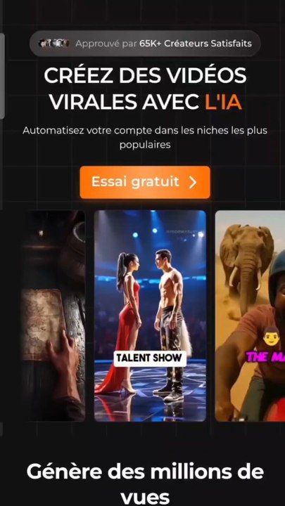 📱 “Encore une vidéo à monter ?” → Non merci🤖 Laisse un agent IA s’en occuper (il fait même les posts !)🎬 Toi tu chill… pendant que ton compte grandit tout seul💸 Plus d’excuse, les vidéos virales se font toutes seules maintenant