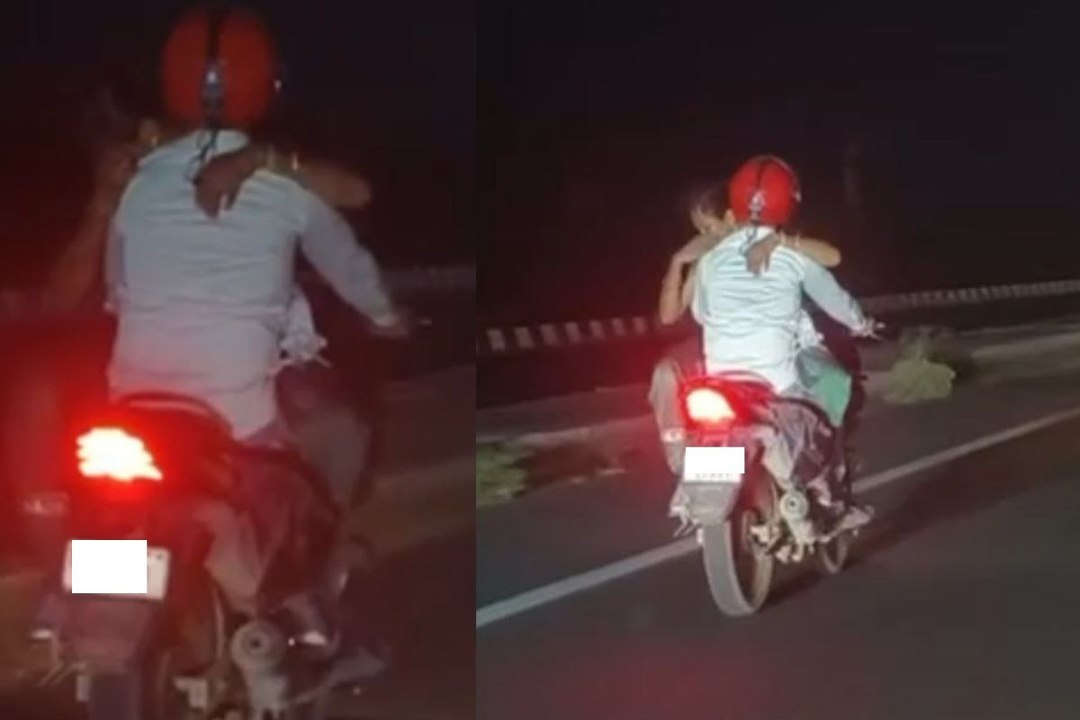 Viral Video: युवक ने टंकी पर युवती को बैठाकर हाइवे पर दौड़ाई बाइक, सोशल मीडिया पर जमकर वायरल हो रहा वीडियो