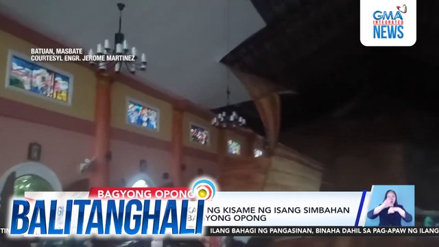 Evacuees, nabagsakan ng kisame ng isang simbahan sa kasagsagan ng bagyong #OpongPH | Balitanghali