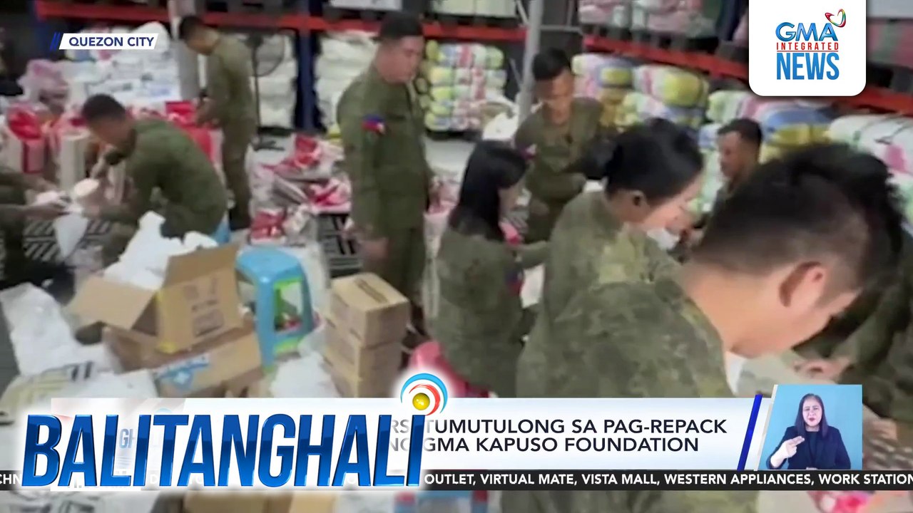 Ilang Kapuso Stars, tumutulong sa pag-repack ng relief goods ng GMA Kapuso Foundation | Balitanghali