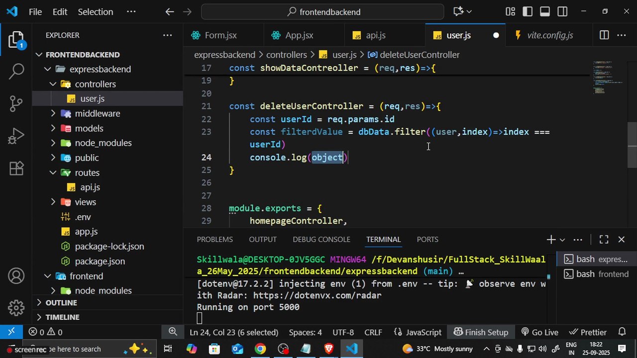 ⚡ Express.js In-Depth – CRUD with React   📅 Skillwaala’s Free Full Stack Web Development Course