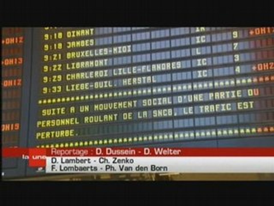 JT RTBf1 19 mai 2008 - Annonce grève