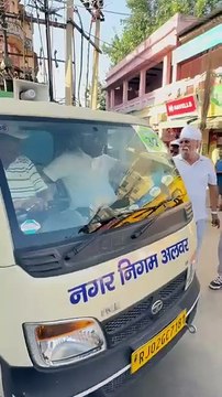 अलवर में स्वच्छता अभियान: केंद्रीय मंत्री भूपेन्द्र यादव बने हेल्पर, वन मंत्री संजय शर्मा ने चलाया ऑटो