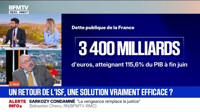 L'ISF est-il une solution vraiment efficace pour pallier la dette de la France, qui s'élève à 3.400 milliards d'euros?