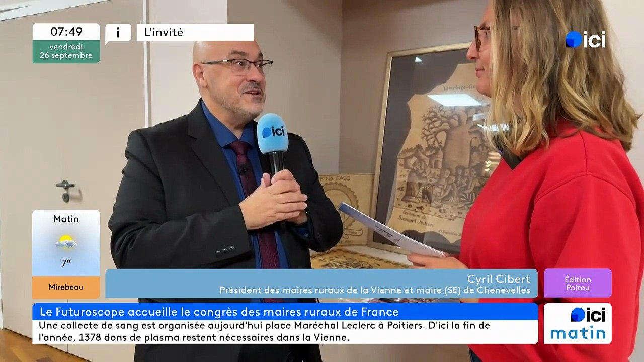 "Maire rural, c'est du H 24 pour 500€ par mois " : le président des Maires Ruraux plaide pour un statut de l'élu local