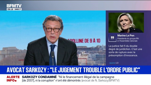 Condamnation de Nicolas Sarkozy: Ce n'est pas dans sa mentalité de demander la grâce présidentielle, affirme Jean-Michel Darrois, son avocat