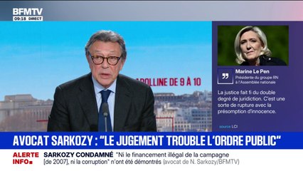 Condamnation de Nicolas Sarkozy: "Ce n'est pas dans sa mentalité de demander la grâce" présidentielle, affirme Jean-Michel Darrois, son avocat