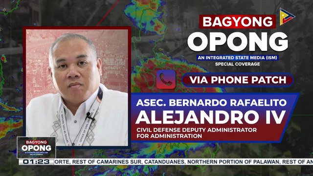 Panayam kay Asec. Bernardo Rafaelito Alejandro IV ng Office of Civil Defense kaugnay sa pagtugon ng pamahalaan sa epekto ng Bagyong #OpongPH